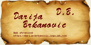 Darija Brkanović vizit kartica